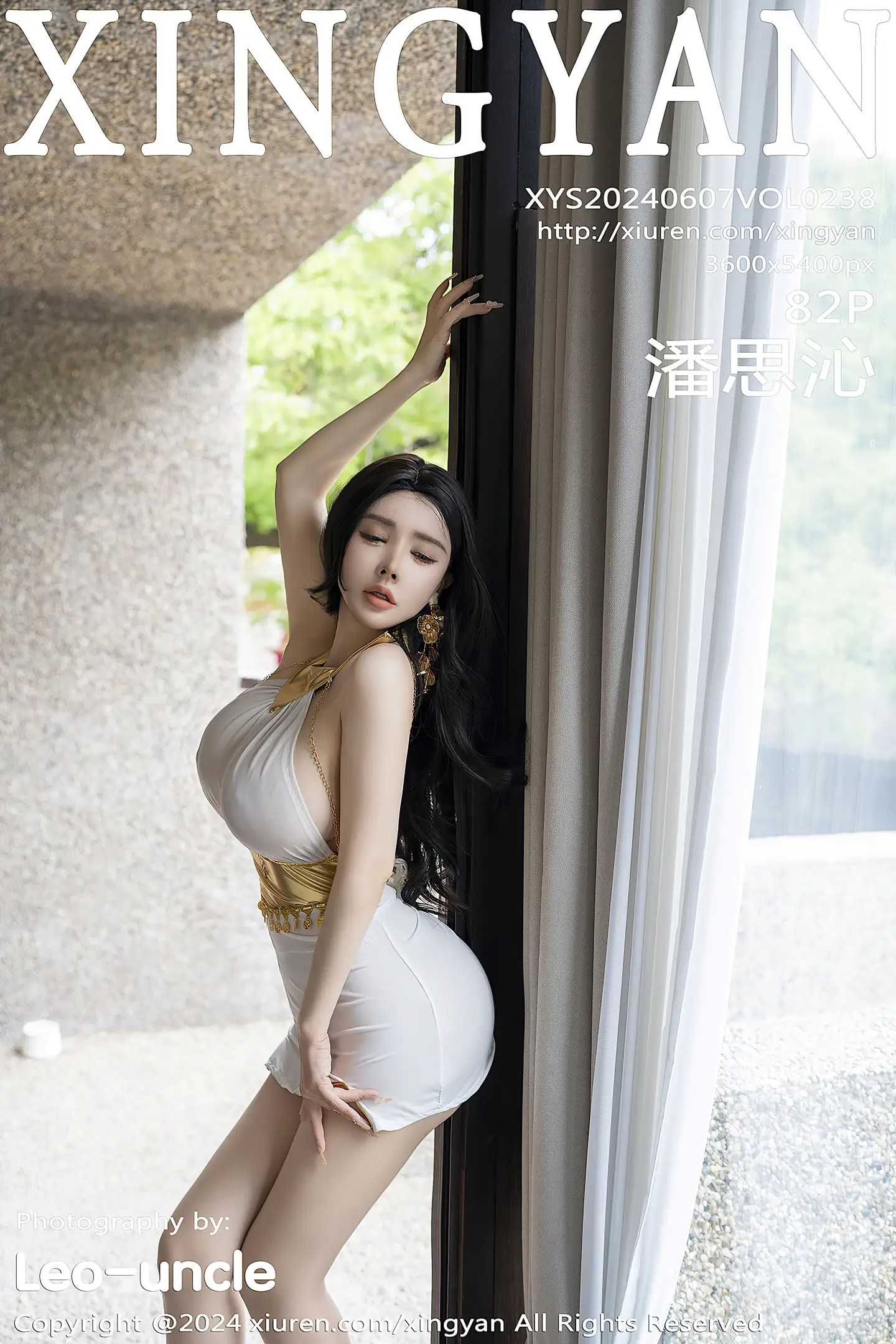 [XINGYAN星颜社]VOL.238_模特潘思沁性感白色轻透连衣短裙配原色丝袜秀丰满身材诱惑写真82P-秀人网 - XiuRen.Pro